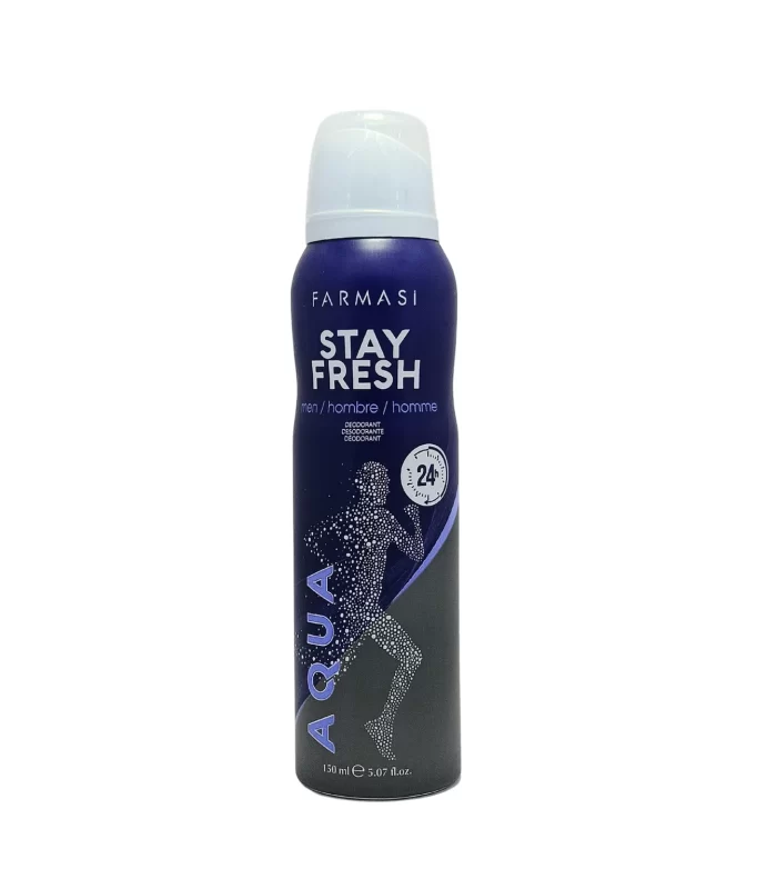 farmasi men stay fresh aqua 150ml deodorant sprey fezatrend 48 11zon