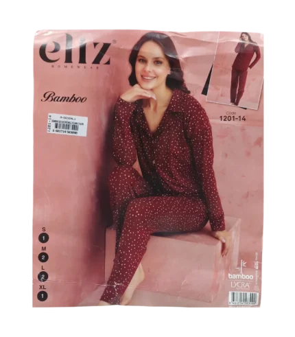Elitol Bambo Likralı Kumaş Kadın Pijama Takımı